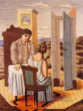 Abstracto famoso Painting - conversación 1927 Giorgio de Chirico Surrealismo